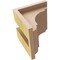 Ekena Millwork 4"W x 4"D x 4"H Wide Bryant Rough Cedar Woodgrain TimberThane Corbel, Primed Tan CORUR04X04X04BRYRCPR - alternate 3